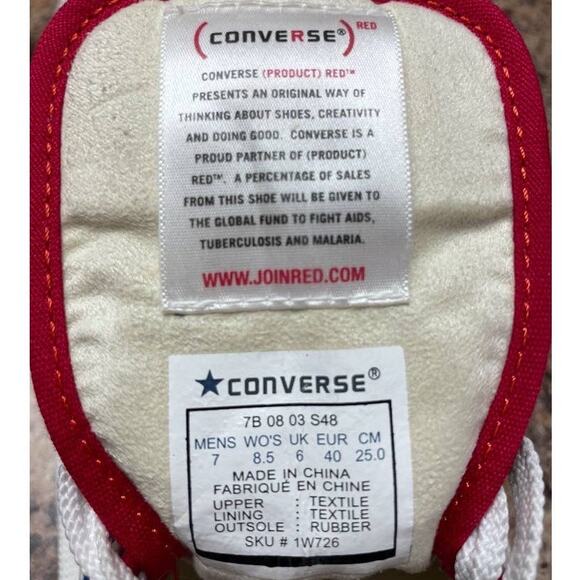 Converse Chuck Taylor, Jack Purcell (Product) Red Line, Low Top, Men 7,Women 9, - Picture 6 of 7
